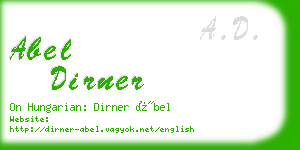 abel dirner business card